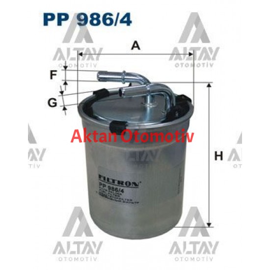 YAKIT FİLTRESİ (MAZOT) POLO / IBIZA / A1 / FABIA 10-16 1.2 TDI-1.6 TDI CFWA-CUSA-CUSB-CUTA